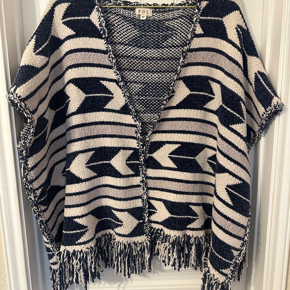 Pol Navy and Cream Women's Sweater